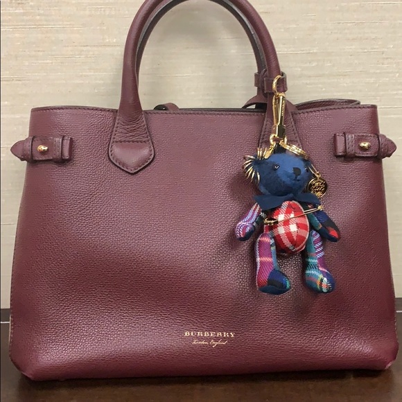 burberry burgundy tote